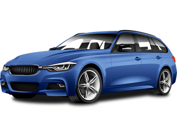 Isolated example image of a medium rental car, with no background